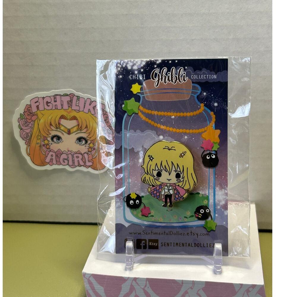SentimentalDollieZ Chibi Ghibli Pin Howl's Moving Castle Howl Pendragon